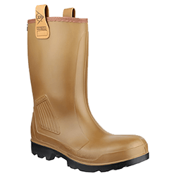 Image of Dunlop Purofort Rig Air Wellington Boot in Brown