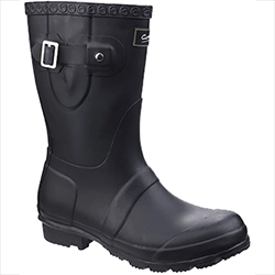 Small Image of Cotswold Windsor Short Wellington Boot in Black