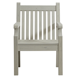 Image of Winawood Sandwick Thin Slat Wood Effect Armchair - Stone Grey