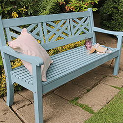 Extra image of Winawood Speyside 3 Seater Wood Effect Garden Bench in Blue