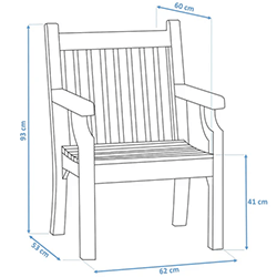 Extra image of Winawood Sandwick Thin Slat Wood Effect Armchair - Stone Grey