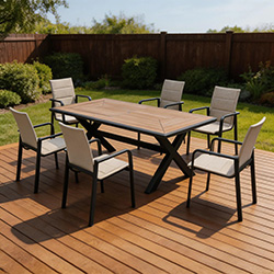 Image of Garden Living Montreal 6 Seater Dining Set by Woodlodge - NO PARASOL