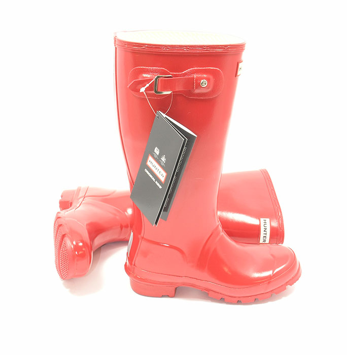 kids red hunter boots